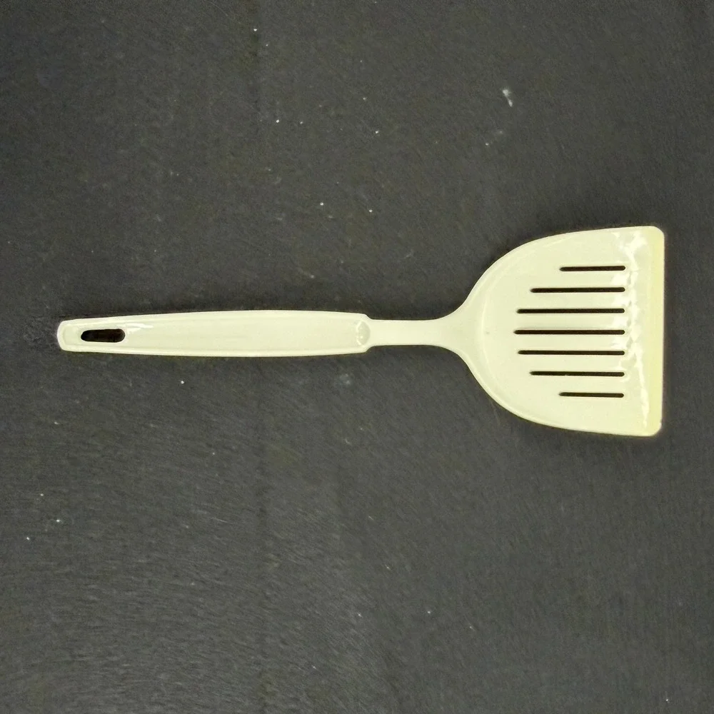 VTG‎ Nylon EKCO USA 7 Slotted Spatula Turner Kitchen Utensil White 4in Wide